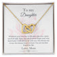 To My Daughter - Always Heart to Heart - Interlocking Hearts Necklace