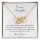 To My Daughter - Gift of You - Interlocking Hearts Necklace