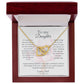 To My Daughter - Squeezed this necklace tight - Interlocking Hearts Necklace [PERSONALIZED]