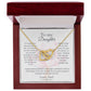 To My Daughter - Squeezed this necklace tight - Interlocking Hearts Necklace - Love Dad