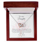 To My Daughter - Always Heart to Heart - Interlocking Hearts Necklace