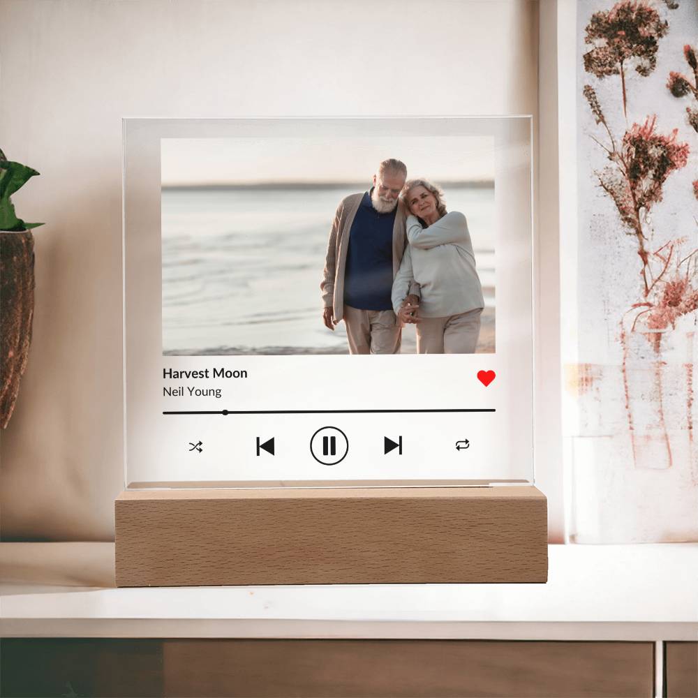 Personalized Music Plaque - Acrylic with LED lights