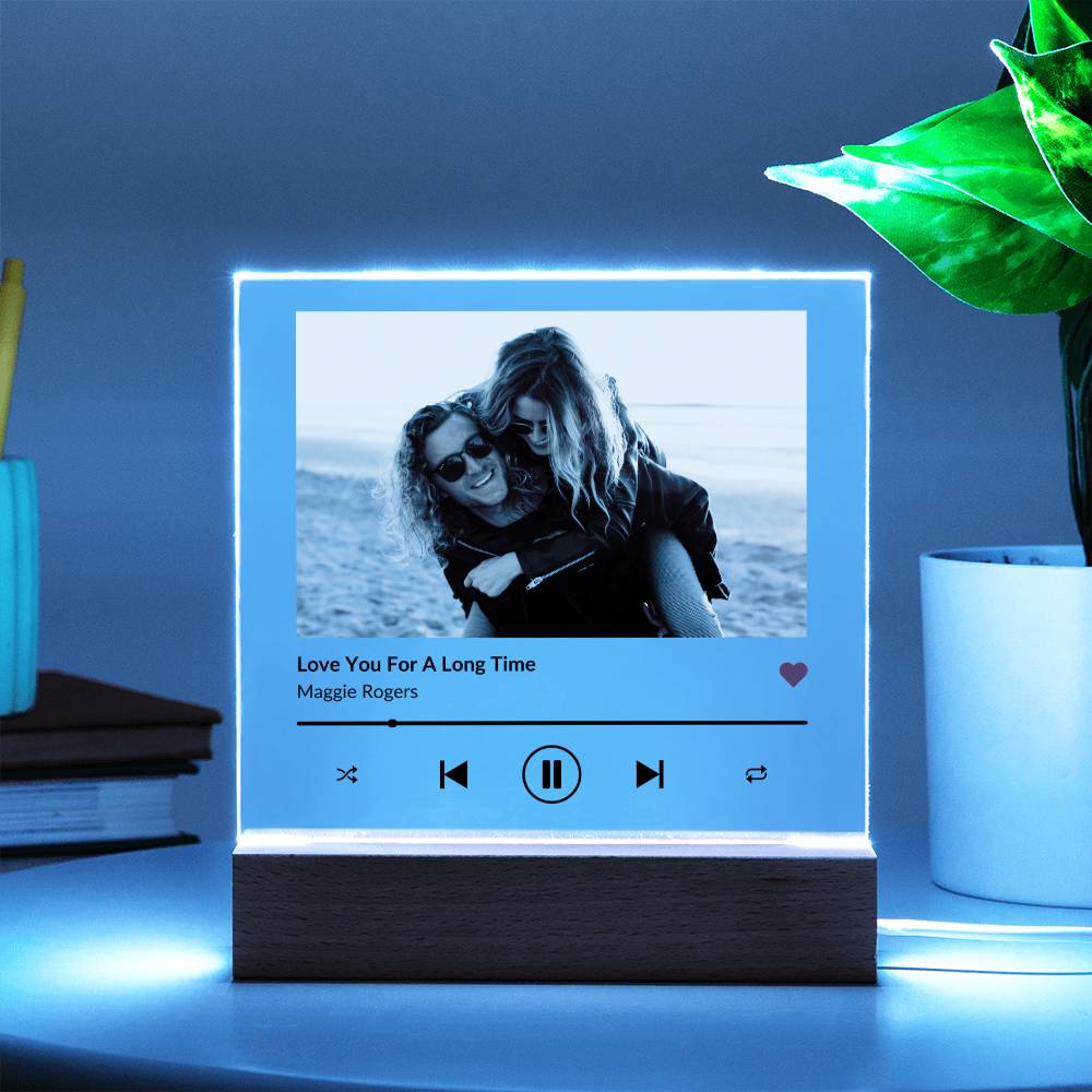 Personalized Music Plaque - Acrylic with LED lights