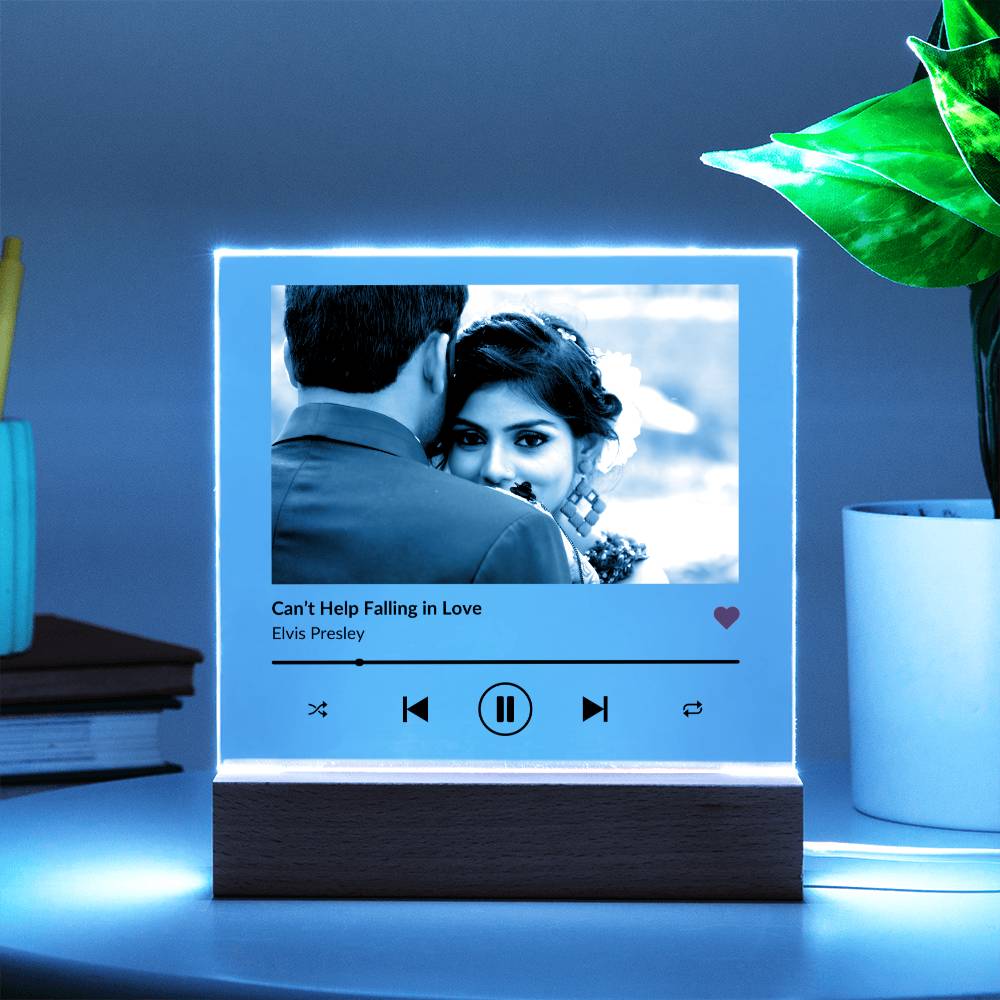 Personalized Music Plaque - Acrylic with LED lights